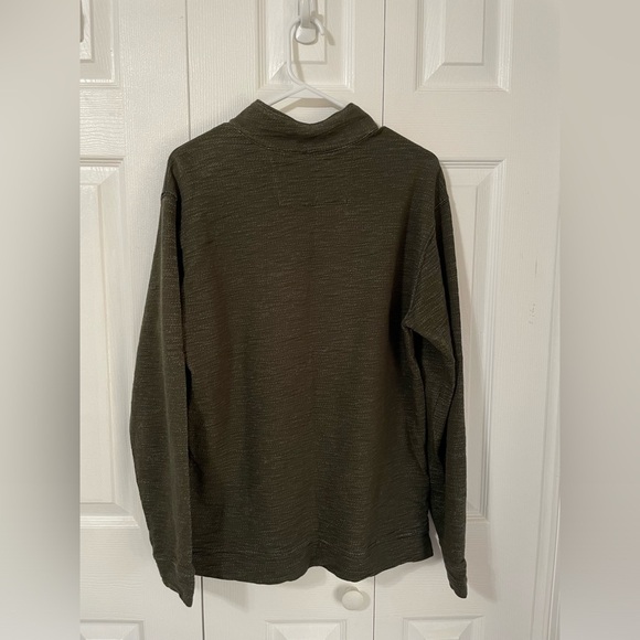 ROWM Mens 1/4 Green Zipper Sweater size Large - Picture 7 of 8